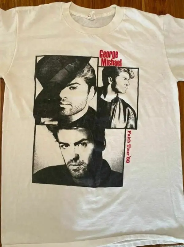 George Michael Faith Tour 88 Concert Vtg classic T shirt white