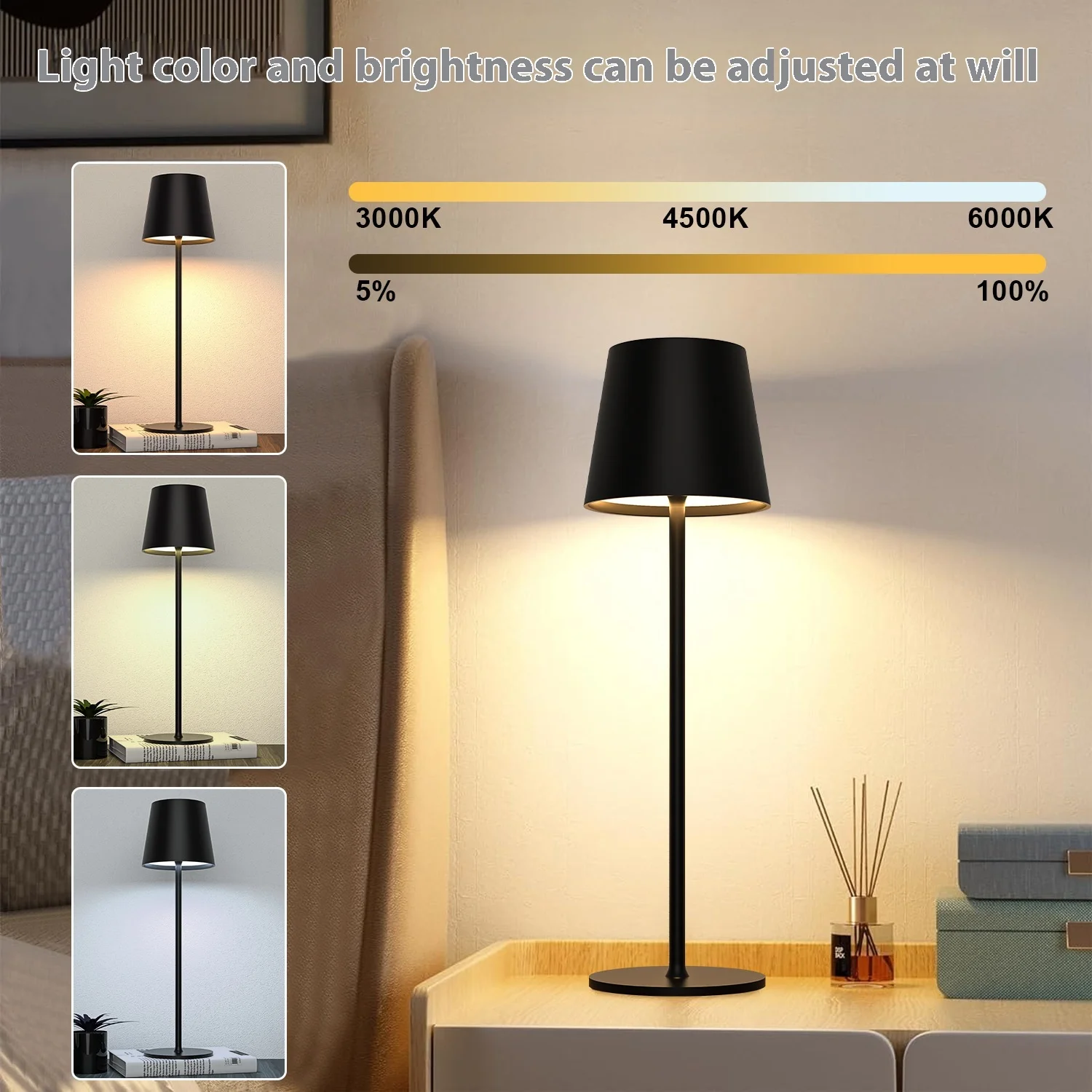 Modern retro iron tall table lamp simple metal decoration charging bedroom bedside E14 base AC reading room