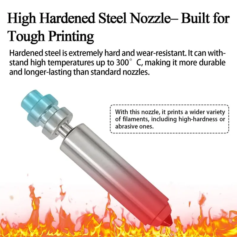 M52K-For Anycubic Kobra X Zirconia Heat Sink Nozzle 0.4Mm W/Extra 3PK Nozzles 0.4Mm, 4 Sleeves, 1 Brush Hotend Kit