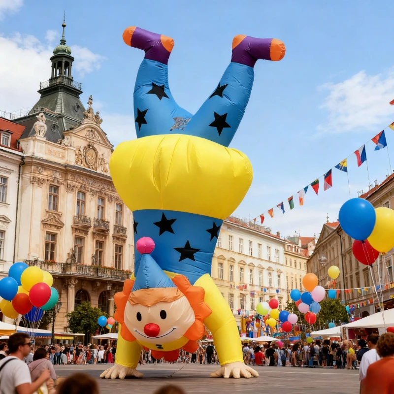 

Inflatable Handstand Clown Costume Hilarious Tumbling blow up Jumpsuit Halloween Christmas costume Party Performance Dress prop