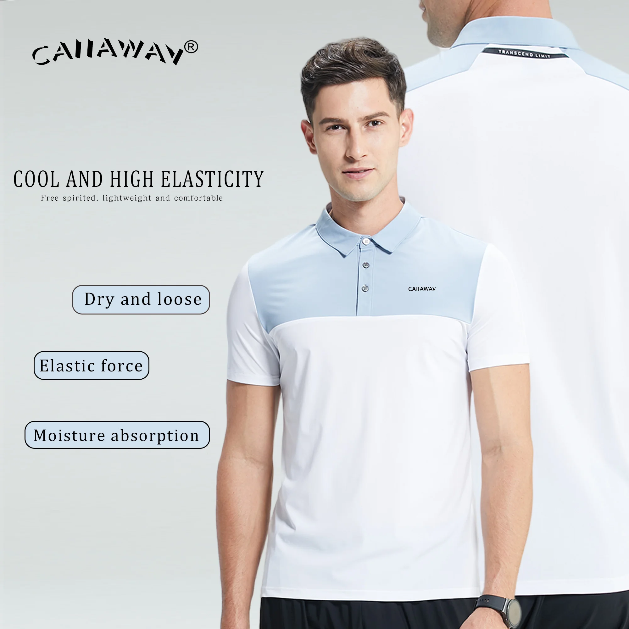 CAIIAWAV Golf Short sleeved Polo Shirt Men's Top T-shirt GOLF Short sleeved Men's Breathable Quick drying New Style