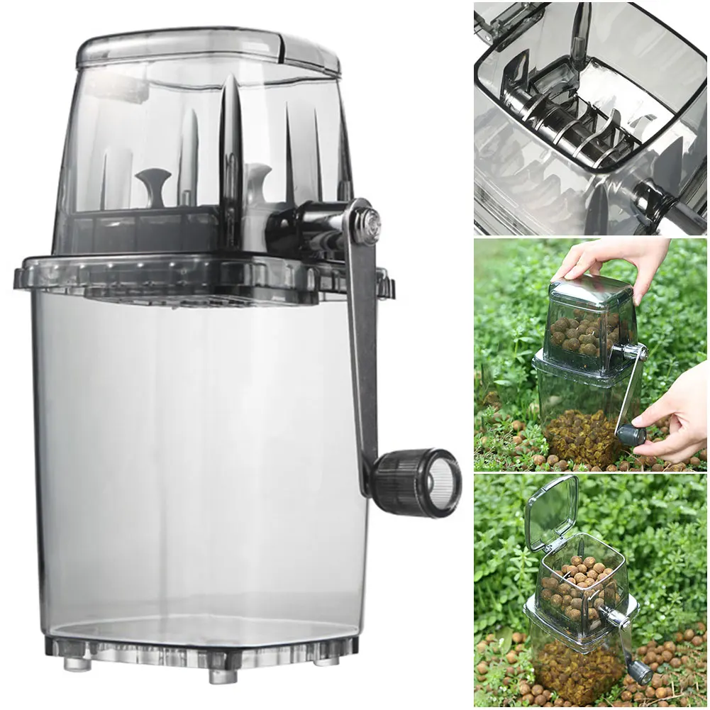 Manual Fishing Lures Crusher Multi-function Manual Ice Crusher Carp Baits Grinder Box with Stainless Steel Blades Ice Chopper view 3
