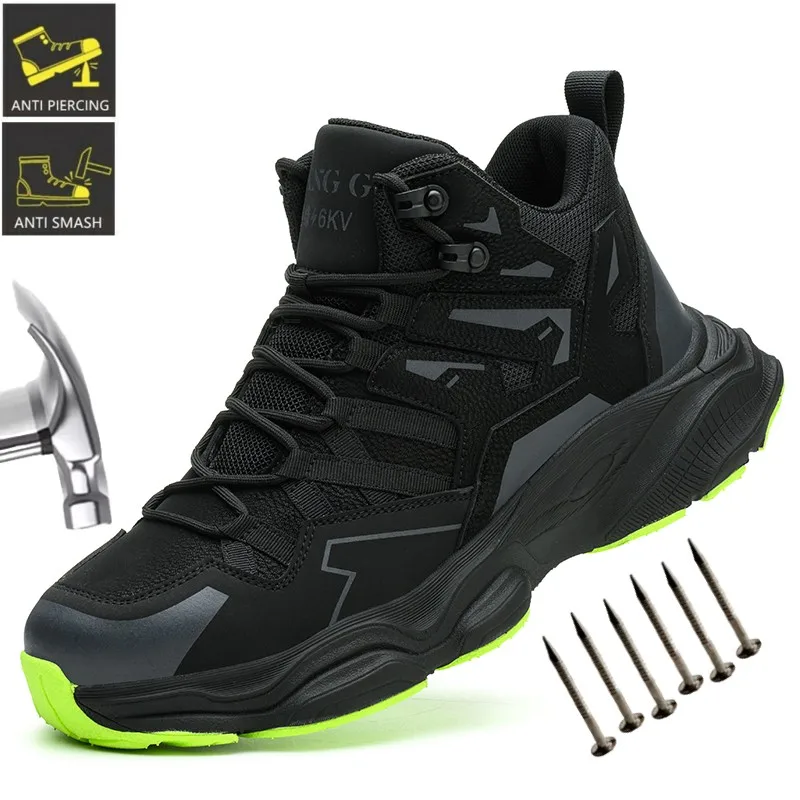 

Anti-slip Industrial Safety Shoes Men Anti-smash Work Shoes Anti Slip Indestructible Shoes Protective Sneakers Men Boots