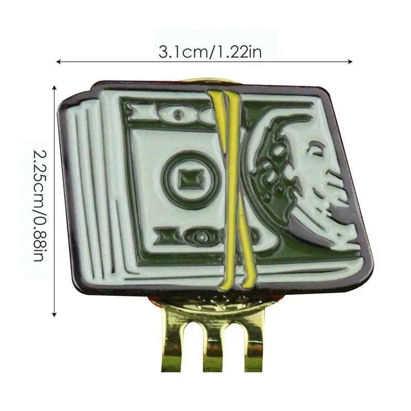 Golf Hat Clip With Magnetic Ball Marker Dollar Bill Ball Markers Golf Gift Mark Golf Tool Accessories Golf Ball Marker Holder