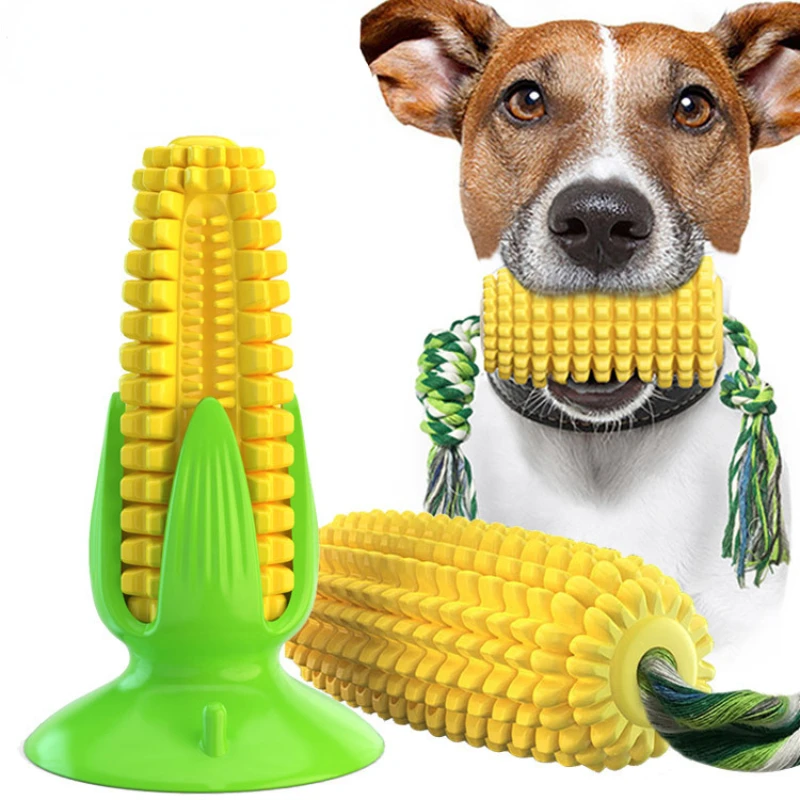 

Corn Dog Toy Floating Pet Toothbrush Pronunciation Grinding Stick Teeth Cleaning Products Interactive Dog Toys Pet Products