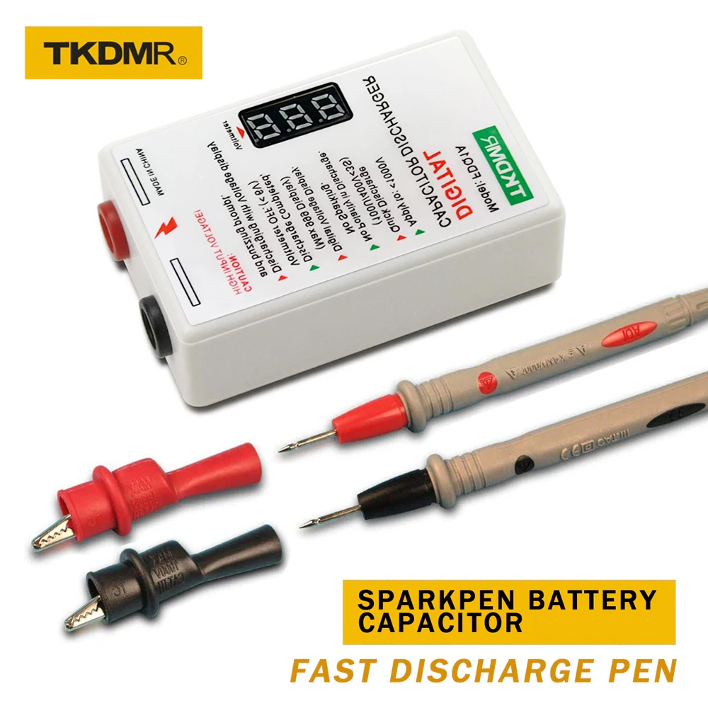 TKDMR Sparkpen Kondensator akumulatora Szybkie pióro wyładowcze - Ochrona przed rozładowarką Elektryk Narzędzie do rozładowania napięcia dla