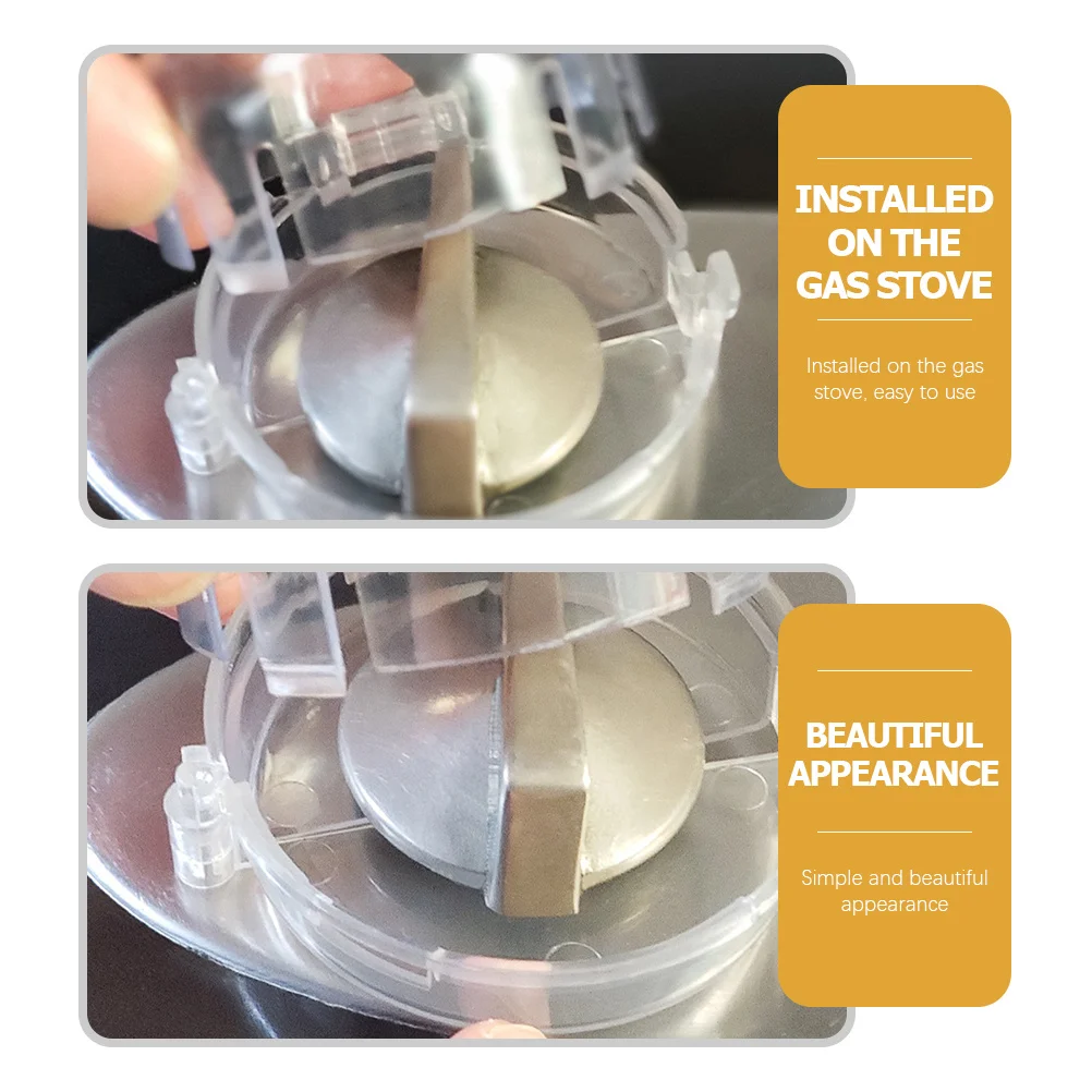 

6 шт., прозрачные чехлы для ручек плиты, защита от детей, легко открывающиеся для взрослых, защита газовой плиты, пластиковая крышка газовой ручки