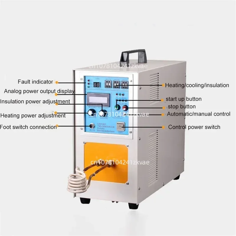 15KW High Frequency Induction Heater Furnace Quenching Melting Furnace Iron Welder Heat Treatment Forging 30-100KHz