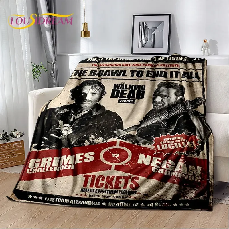 

The Walking Dead Horror Soft Plush Blanket,Flannel Blanket Throw Blanket for Living Room Bedroom Bed Sofa Picnic Cover Bettdecke