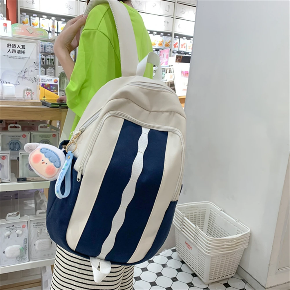 Panelled Design High Quality Nylon Ladies Backpacks New Large-capacity Women Bags and Teenagers Notes Are Computer Backpacks Sac