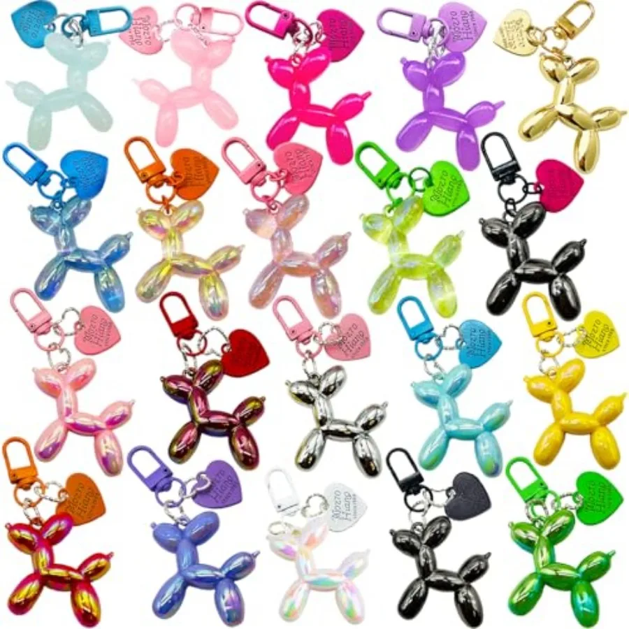 

Jelly Star Balloon Dog Keychain, Cute Key Chain Bag Handbag Backpack Purse Aesthetic Charms Accessories