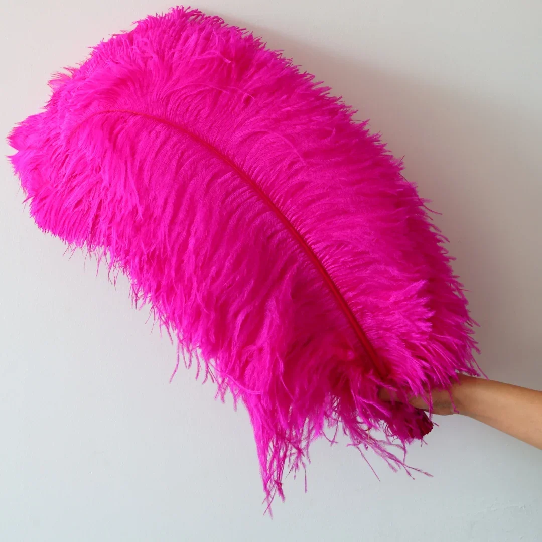 

50pcs Ostrich Feather Bulk Craft Plumes Rose 65-70cm Natural Table Centrepiece Carnival Wedding Decoration Accessories DIY