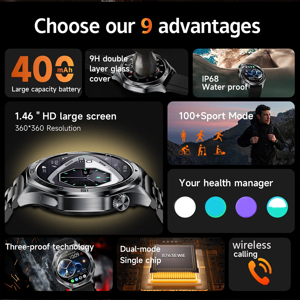 2026 Neue Militär-Smartwatch m – Outdoor Lighting Track Bewertung und Preis