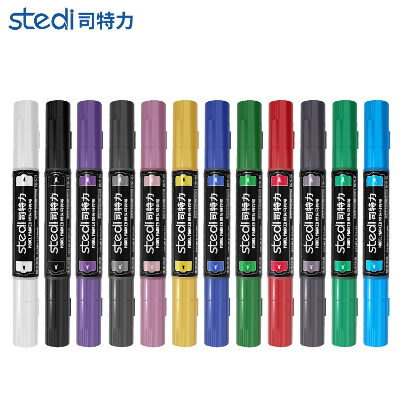 

stedi Double-Ended Basic Colour Markers Model and Figurine Painting and Colour-Changing Tools Hand-Painting for Plastic Models