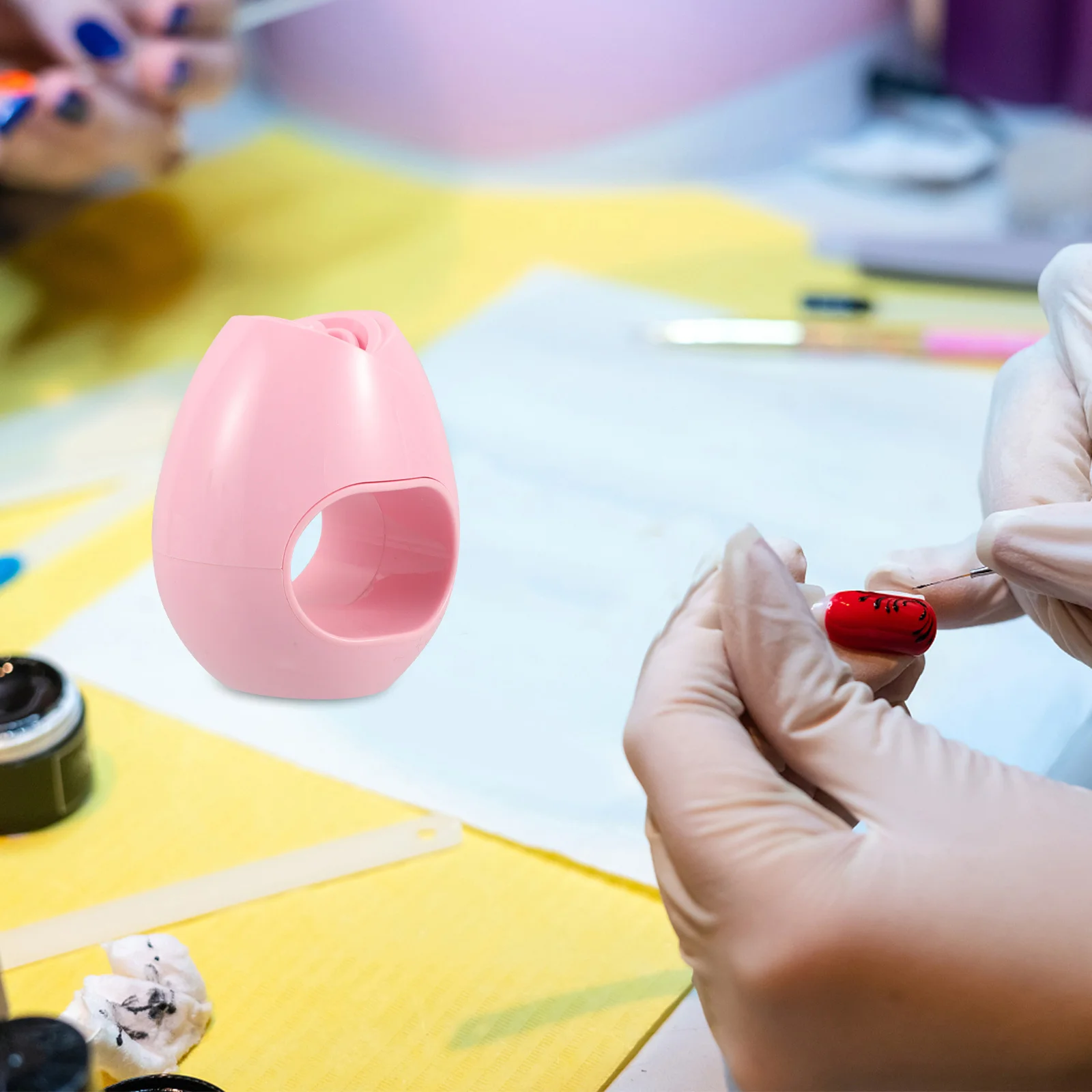 Portátil mini dedo lâmpada do prego usb rosa design gel polonês secador lâmpada de cura rápida para manicure uso viagem dedo luzes led