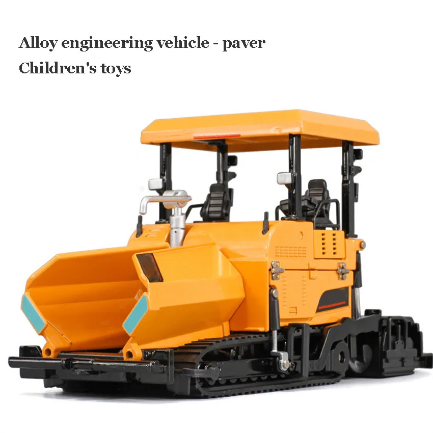 Alloy Diecast Paver Machine for Boy, 1:40, Caminhão de Construção, Modelo de Veículo, Decoração Brinquedos, Pavimentação Asproad, Presente para Crianças, Novo