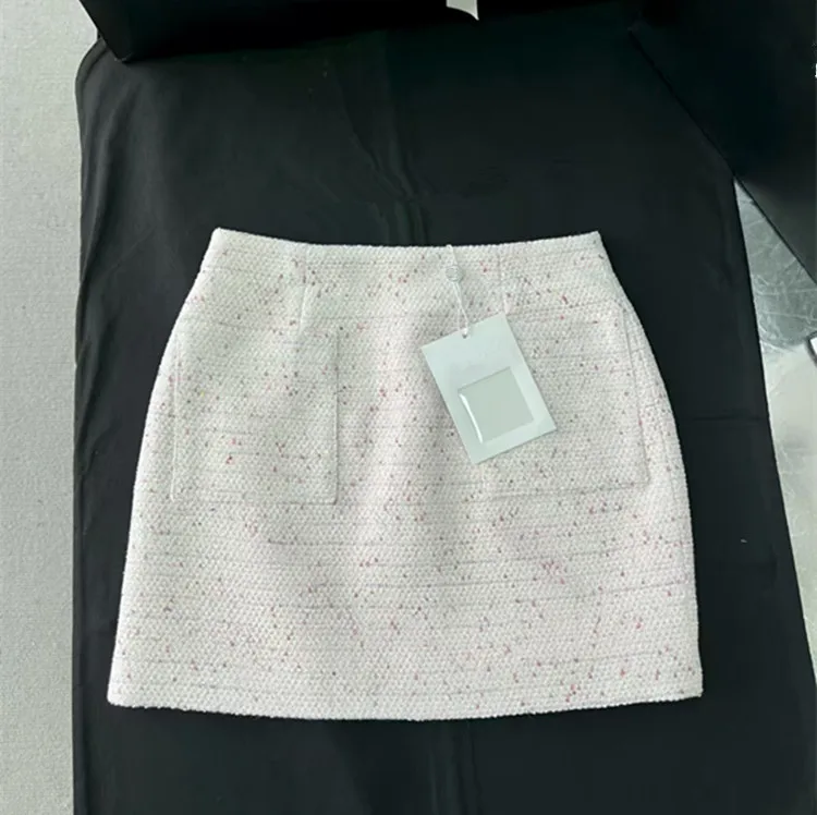 Customization European women's winter 2026 new fashion collection Long-sleeved pink single-button tweed coat skirt set