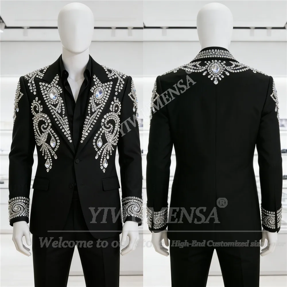 

Изысканные мужские блейзеры с вырезом на лацканах для торжественных мероприятий, модные мужские костюмы, свадебные смокинги для жениха на заказ