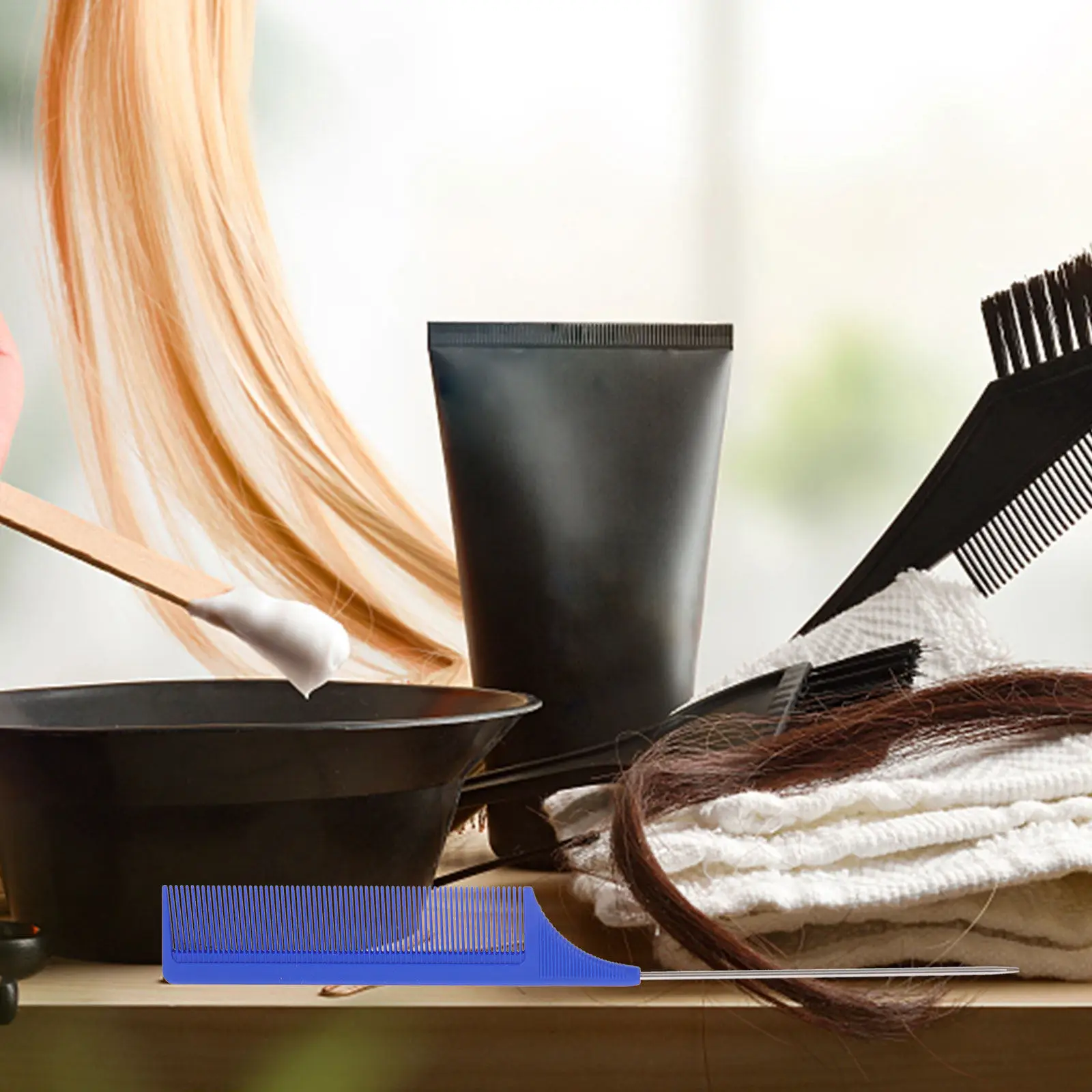 

1Set Professional Hair Styling Comb Set with Dual-End Design Three Row Pintail Tail Comb for Detangling Fine Hair Scalp and