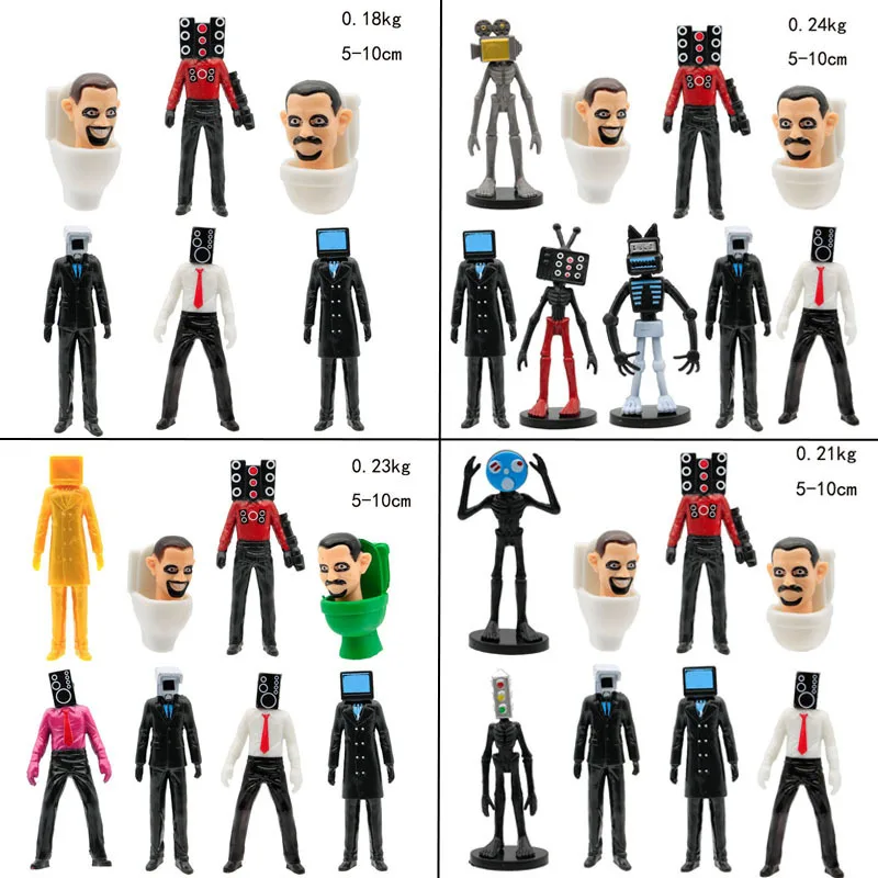 5/6/8/9/10/12/17/24PCS Skibidi Toilet Figure High-quality Action Figure Collection Model Doll Toy Figurine For Kid Birthday Gift