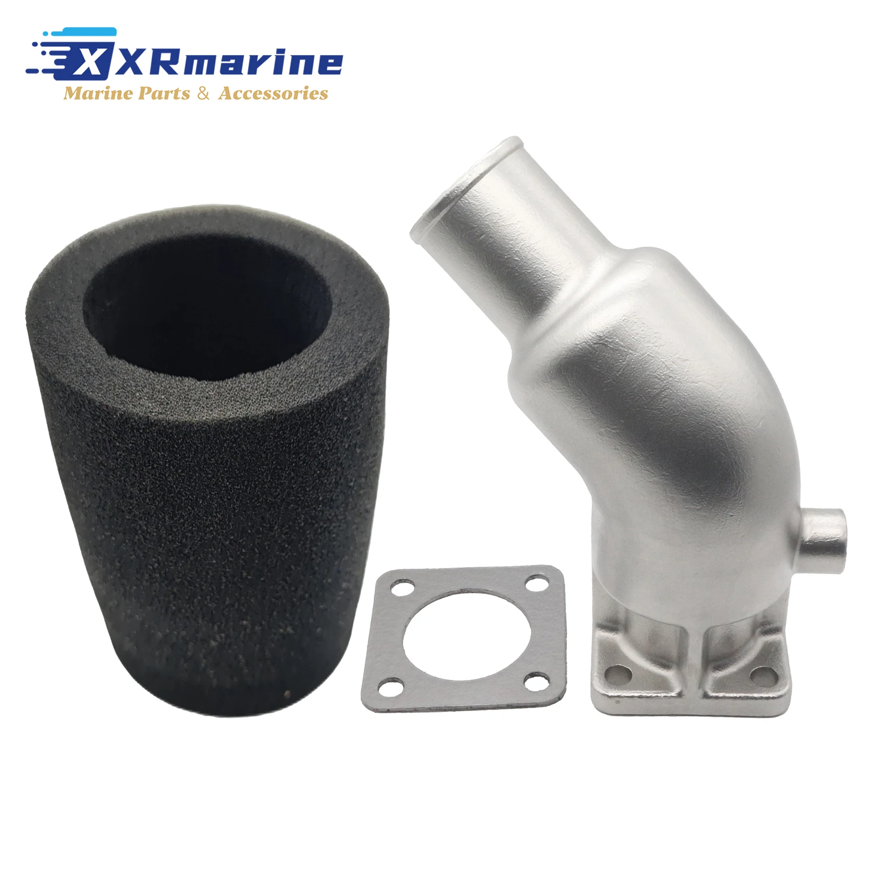 21190094 3580509 Fits for Volvo Penta Marine Engine D1 D2 MD2010 316 Stainless Steel Exhaust Elbow with Air Filter Insert 861906