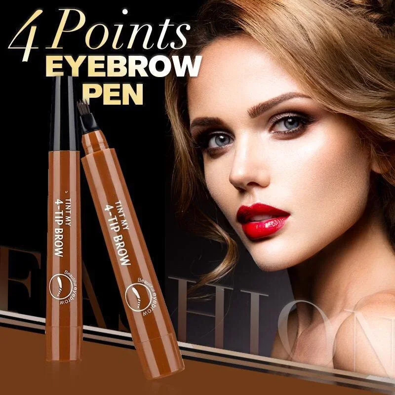 4 pontos sobrancelhas caneta sobrancelha tatuagem caneta à prova dwaterproof água líquido preguiçoso 4d olho sobrancelha lápis delineador líquido sobrancelha lápis maquiagem