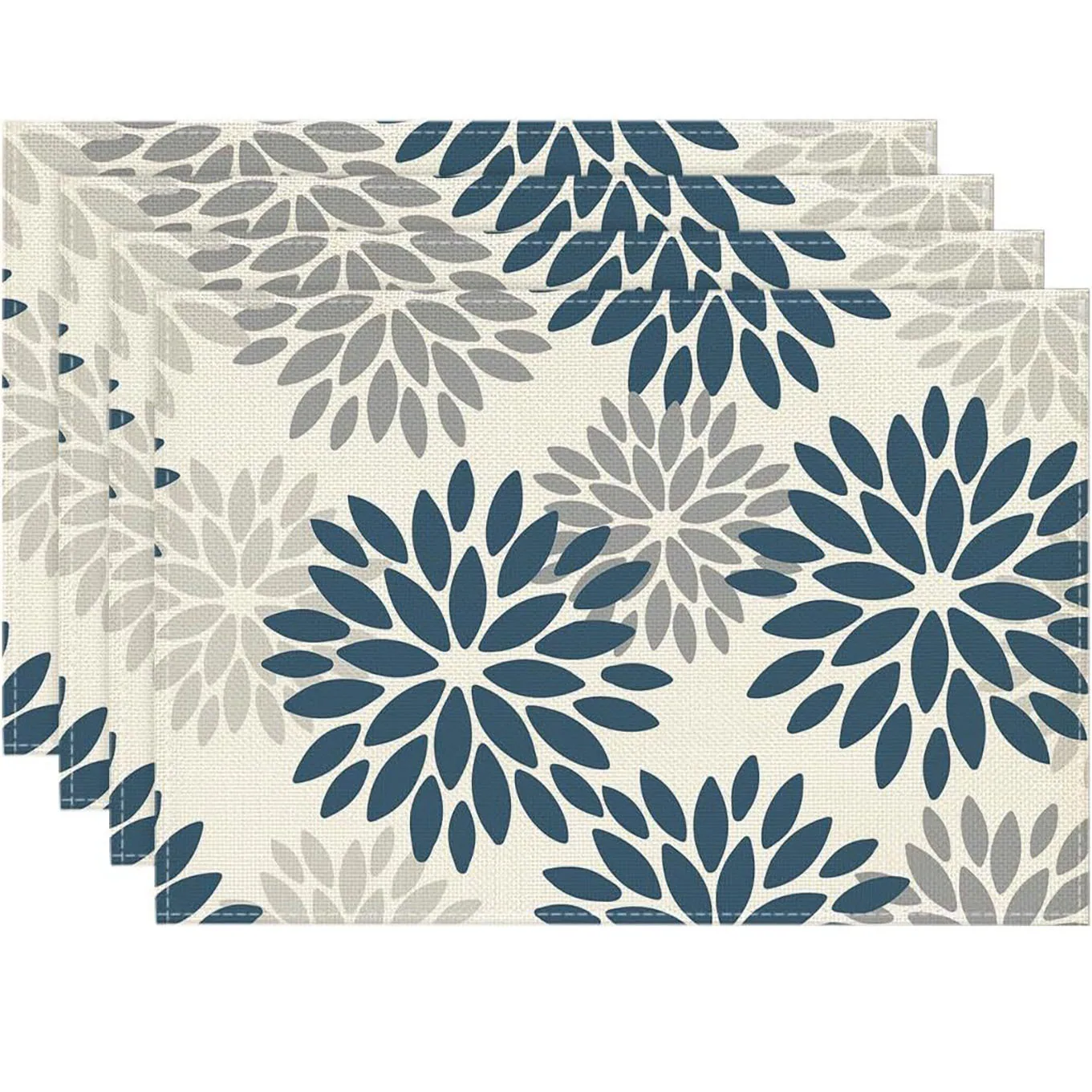 Scandinavian Style Placemat Set Minimalist Petal Design Heat Resistant Non-Slip Kitchen Table Mat