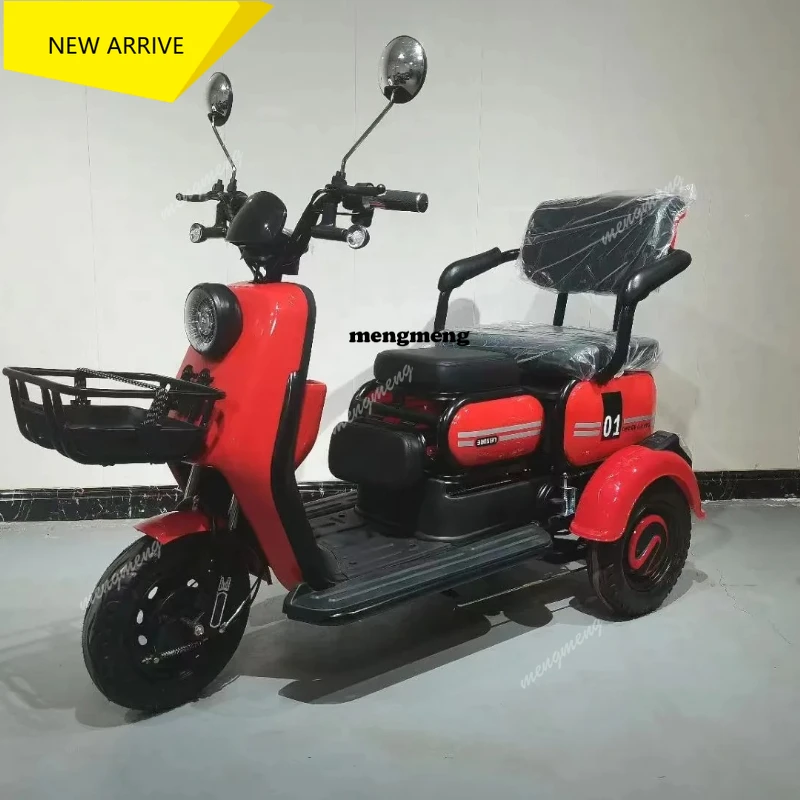 800W electric tricycle  small scooter three-seat adjustable electric tricycle