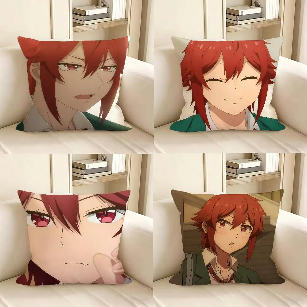 1pc Anime Tomo-chan Is A Girl! Pillow Case Fashion Square Pillowcase Bedroom Sofa Room Ins Decoration Leisure