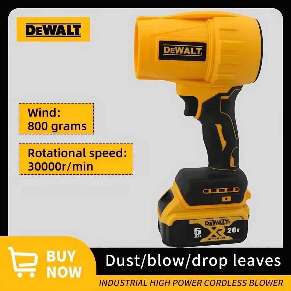 Dewalt 브러시리스 공기 송풍기, 무선 터보 선풍기, 휴대용, 격렬한 선풍기 건조기, 충전식 먼지 날림 도구, 30000RPM, 20V