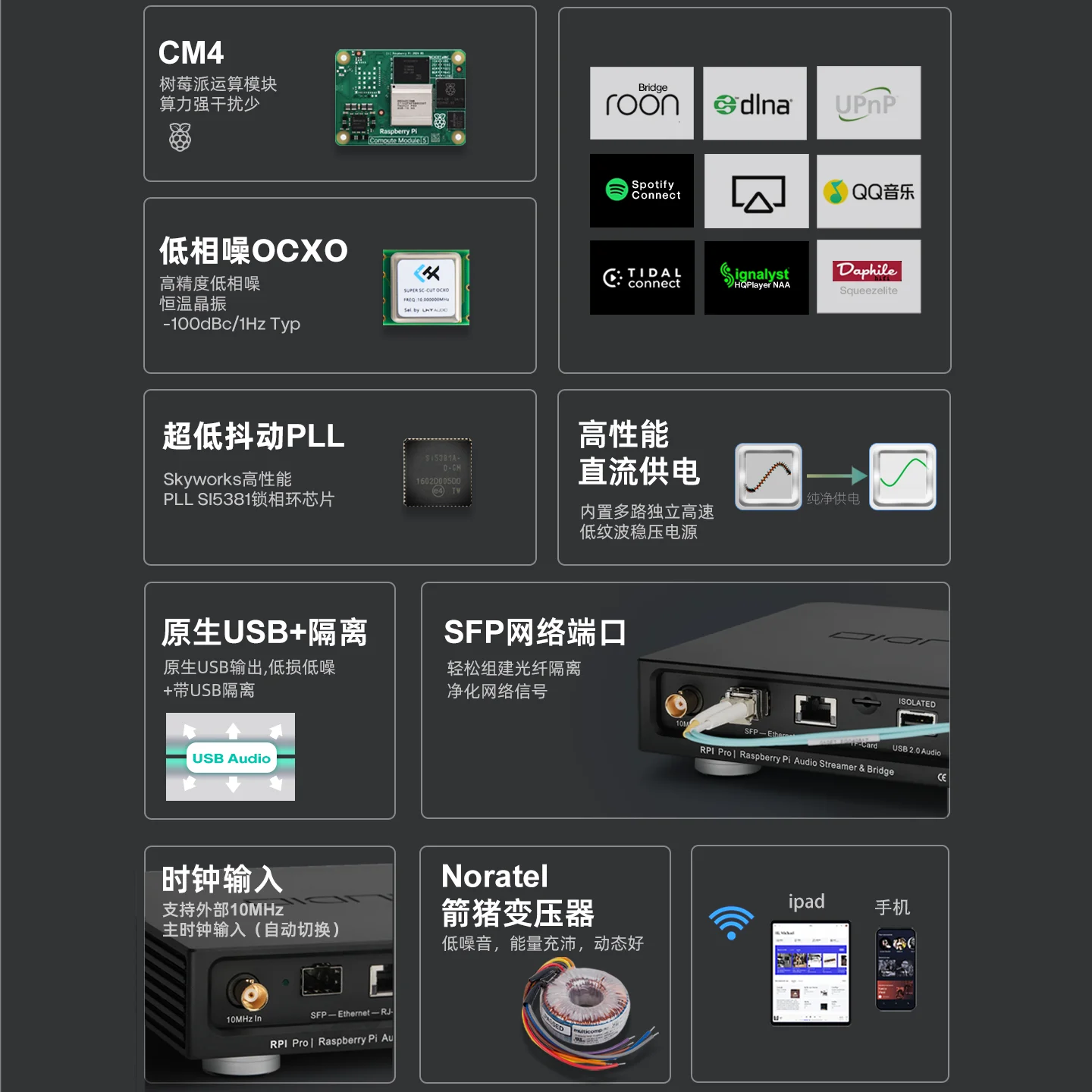 Tiger Fish Audio RPI Pro Streaming Digital Music Turntable Roon Bridge Network Bridge Audiophile Player