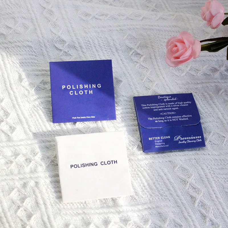 100pcs 5X5cm Violet White Envelope Better Clean Packaging Silver Polish Cloth Deerskin Jewelry Wiping Cleaning Tools
