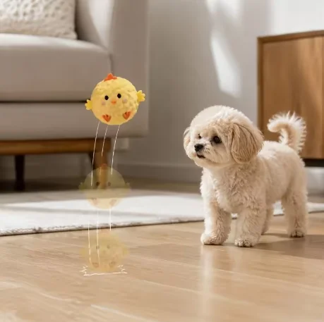 2/3pcs Pet Cat and Small Dogs Interactive Bouncing Sound Toy Ball Teething Interactive Toy