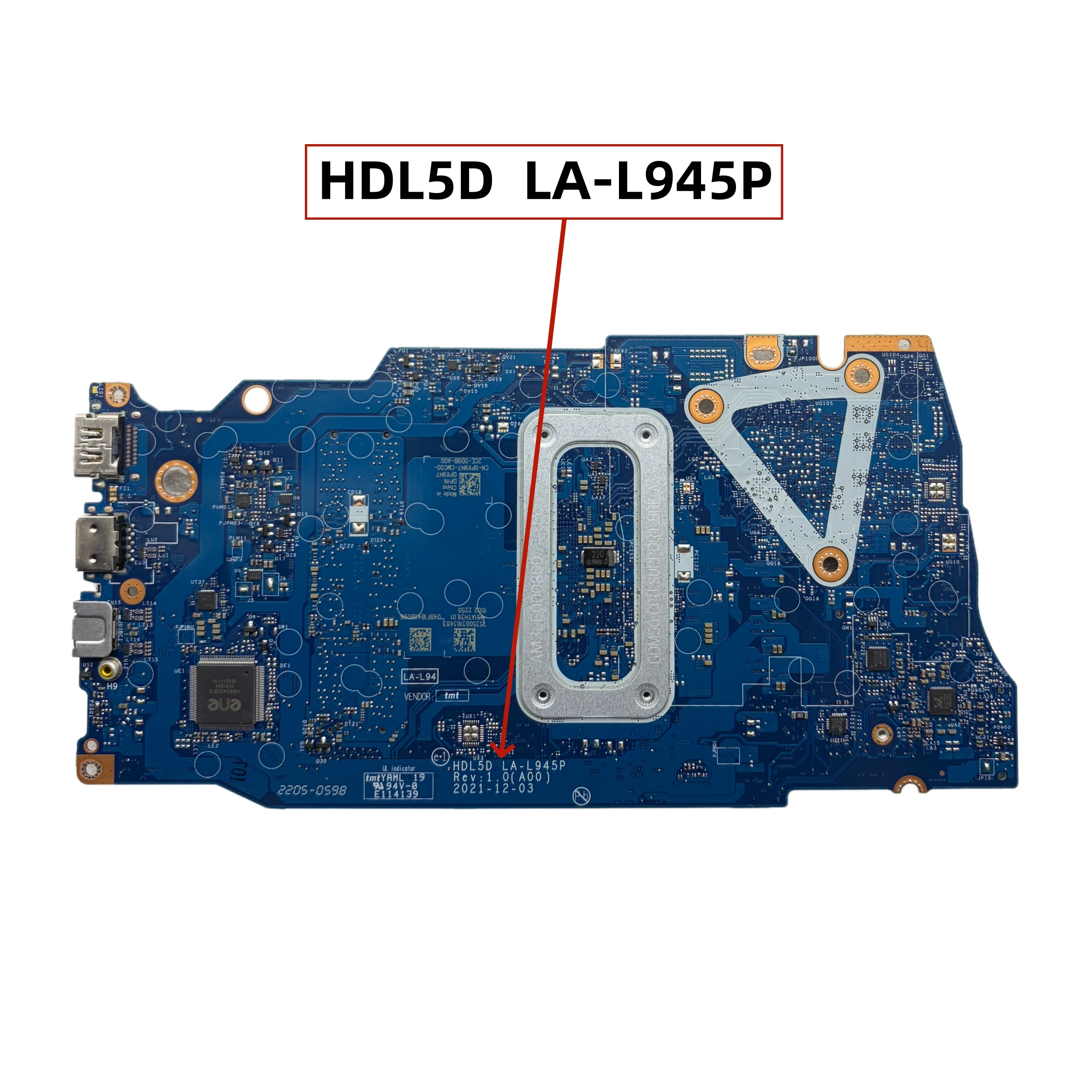 Placa-Mãe HDL5D LA-L945P para Laptop Dell Inspiron 15 3525 com CPU R3 R5-5500U R7-5700U CN-0RWPXY 0PX9H7 (Slot para Placa IO 35 Pinos)