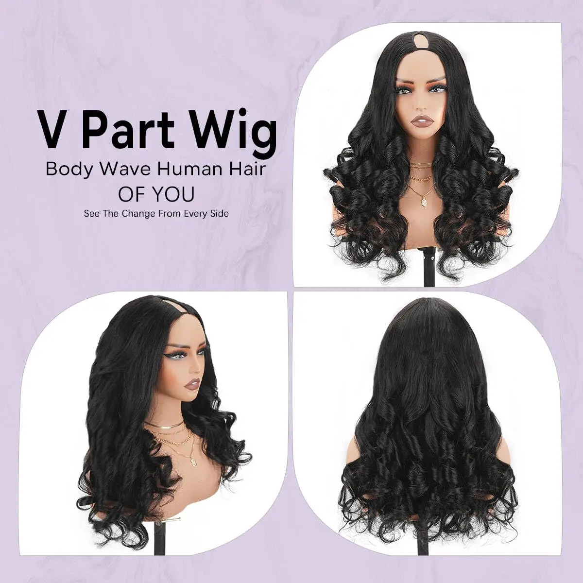 Body Wave V Part Wig Human Hair Brazilian Half Wigs With Clip In Beginner Friendly Upgrade V Shape Clip Machine Made 30 Inch Drawstring Half Wigs