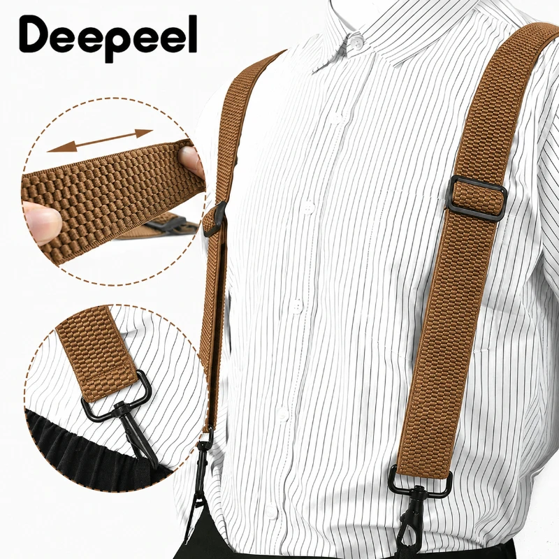 Tall Men Formal Wear - 1Pc 3.5x120cm Men Elastic Suspenders Adjustable