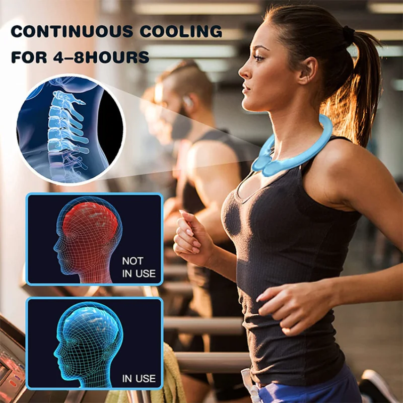 Neck Cooler Tube Neck Cooler per Fitness Summer Outdoor riutilizzabile Neck Cooling Wrap Gel Ice Pack Relief per Hot flash e Feve