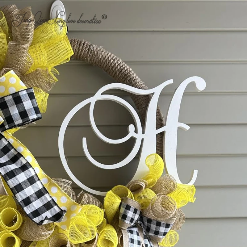 Precision Cut Wood Script Monogram Letter Custom Wooden Name