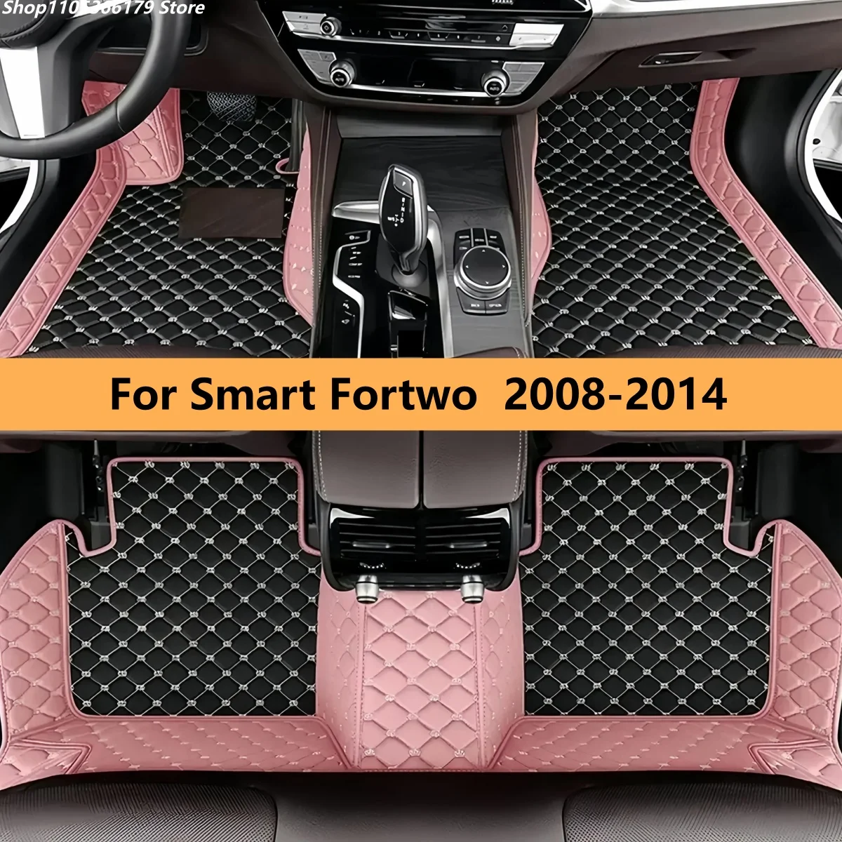 

Автомобильные коврики на заказ для Smart Fortwo 2008-2014, водонепроницаемые, Tapetes Para Carro