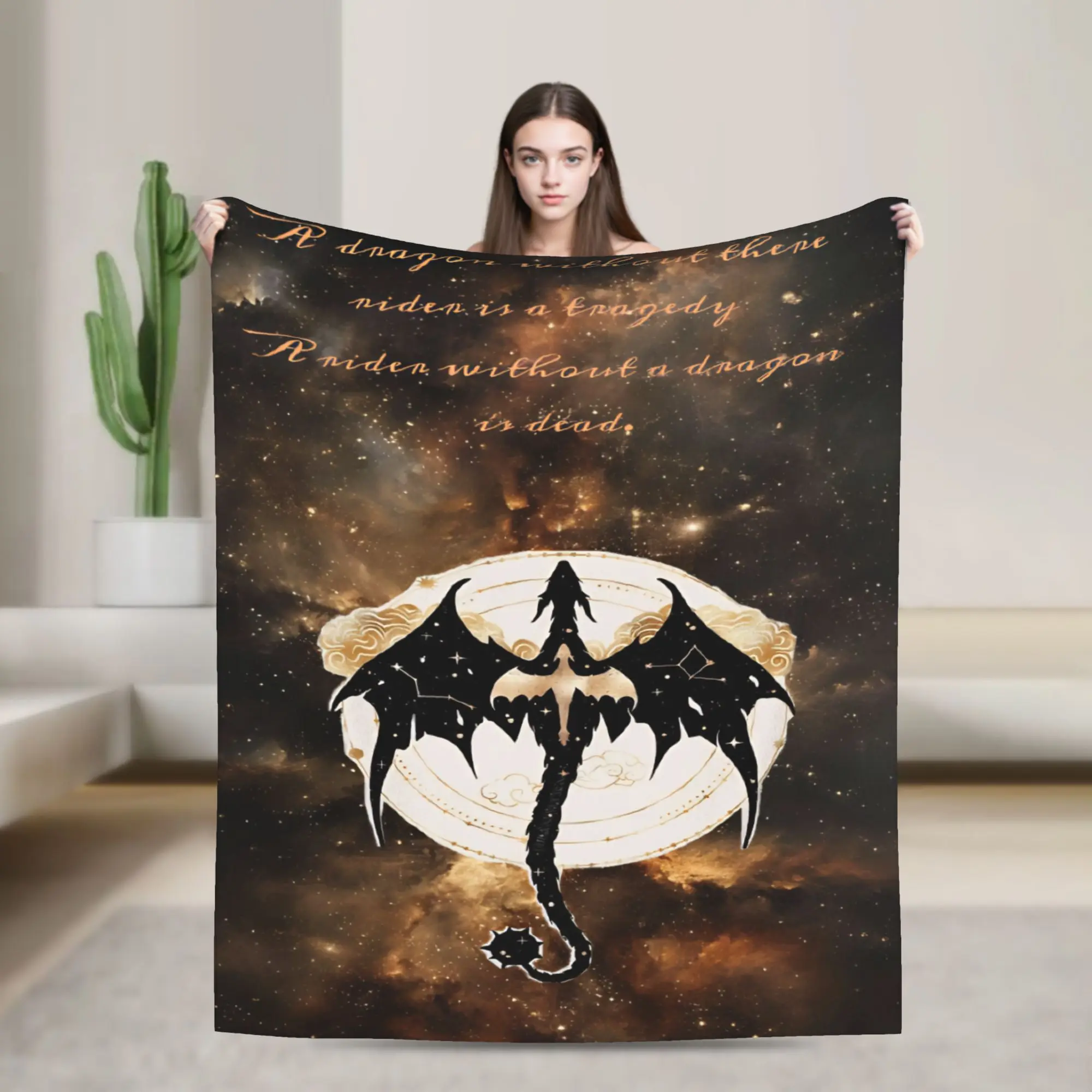 F-Fourth W-Wing Dragon Merch Blanket Soft Flannel  Throw Blanket Comfortable Bedspread