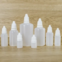 20Pcs 3ml 5ml 10ml 15ml 20ml 30ml 50ml 100ml Liquid Dropper Refillable Bottles Plastic Squeezable Eye Drops Vials Travel Paint