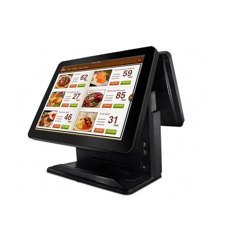 

15 Inch All In One Pos Terminal Machine Double Sided Touch Screen Capacitive Touch Screen Pos System touch screen monit