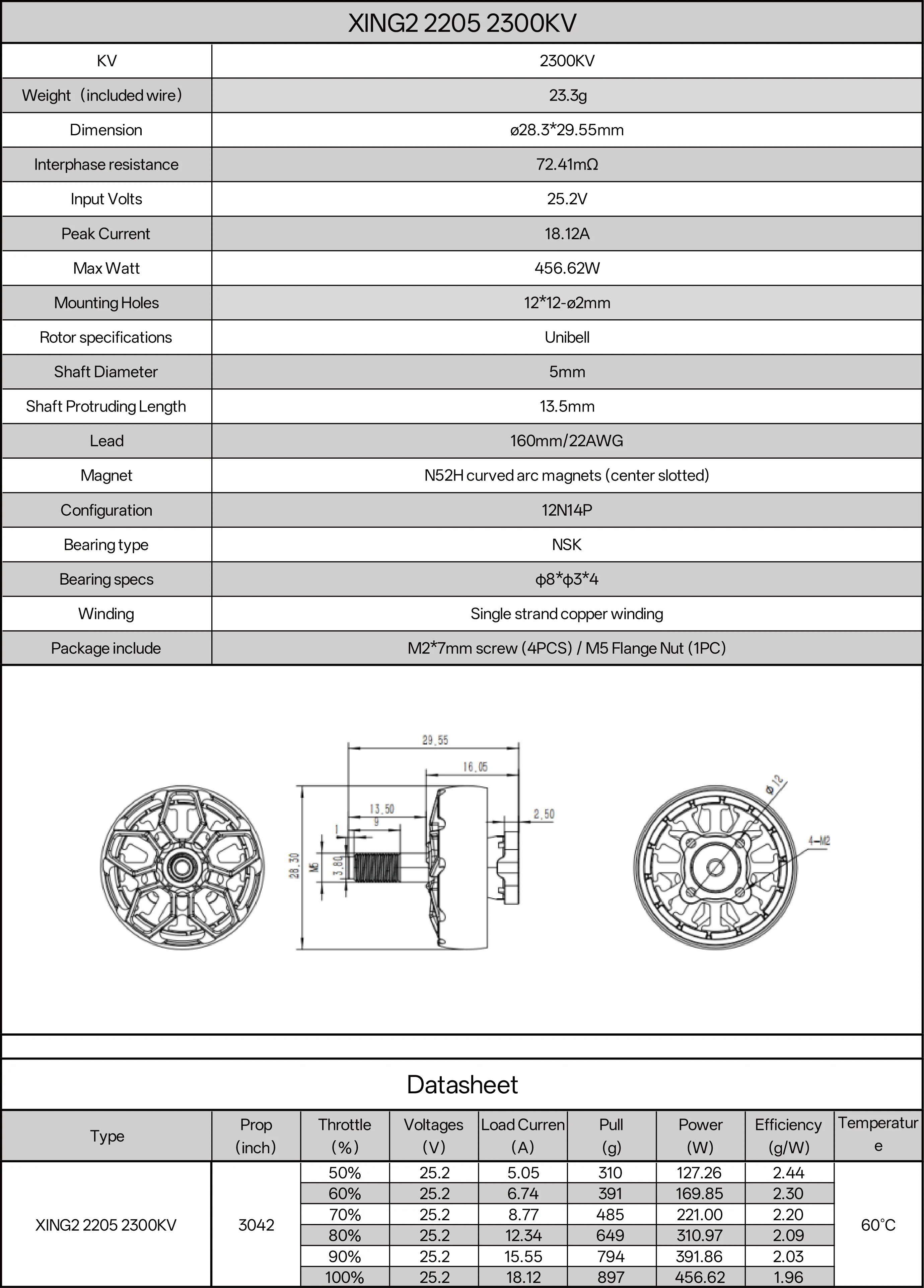 새로운 IFlight XING2 xing V2 2205 2300KV / 2450KV / 3200KV 브러시리스 모터 FPC 드론 부품용