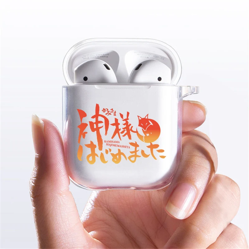 Cute Anime Kamisama Hajimemashita Transparent shell Cover For Apple airpods 1 2 3 4 Pro Case Wireless Earphone Accessories Coque