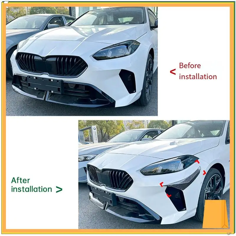 

Trending Car Front Bumper Side Splitter Spoiler Fog Lamp Side Spoiler Trim For BMW 1 Series F70 2 Series F74 M Sport 2024+