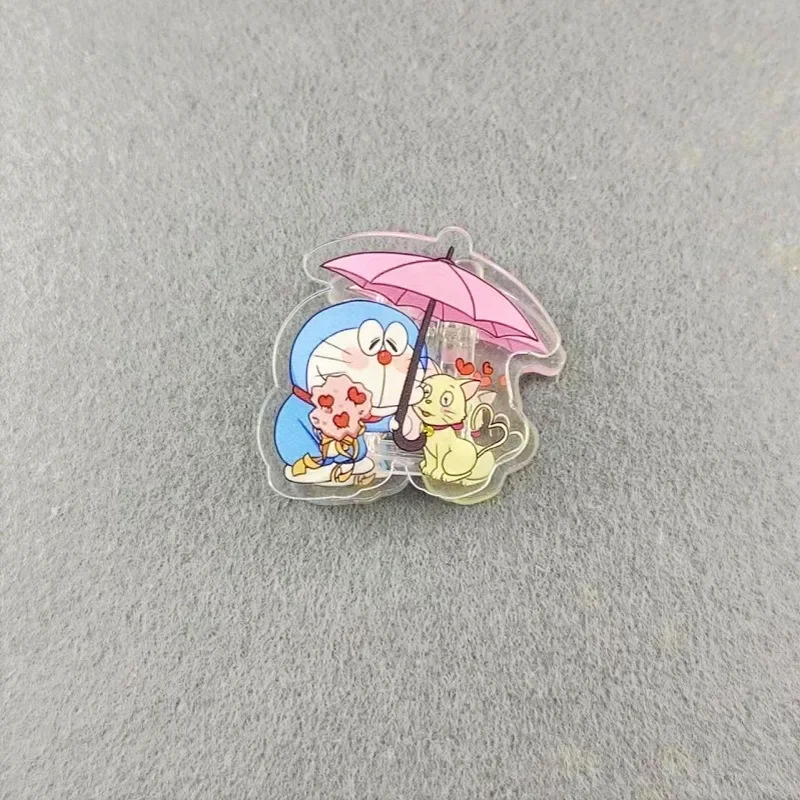 Папка с зажимом для переплета Doraemon, кавайная офисная папка, аксессуары для переплета, акриловый канцелярский зажим для школьных канцелярских принадлежностей
