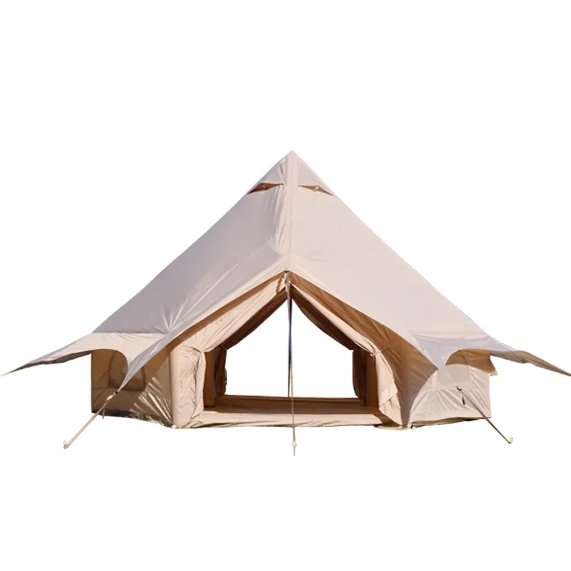 Inflatable yurt tent outdoor rainstorm protection double door free construction quick opening camping waterproof