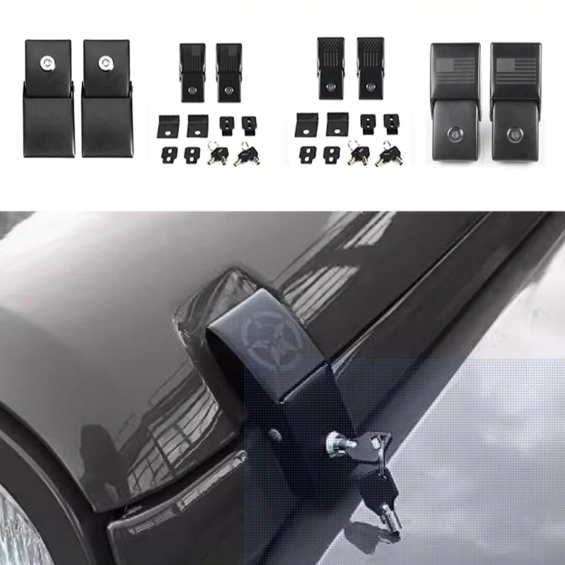 

Sansour Car Engine Lock Hood Latch Catch With Key for Jeep Wrangler JK JL 2007-2023 for Jeep Gladiator JT 2018 Up Accessories