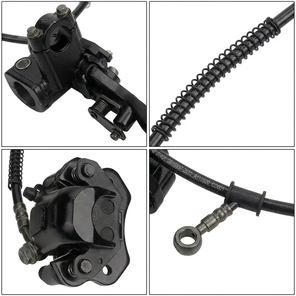 1 Set Left Rear Hydraulic Disc Brake Assembly Master Cylinder Caliper Kit For 50-250cc Off Vehicle Parts