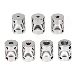 4pcs Aluminium CNC Motor Jaw Shaft Coupler 5mm To 8mm Flexible Coupling OD 19x25mm Dropshipping 3/4/5/6/6.35/7/8/10mm